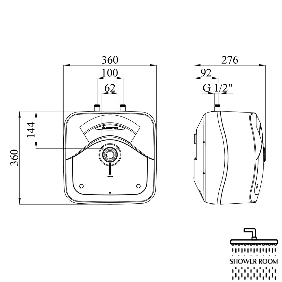 Водонагрівач Ariston Andris Rs 10U/3 з мокрим ТЕНом 3100632