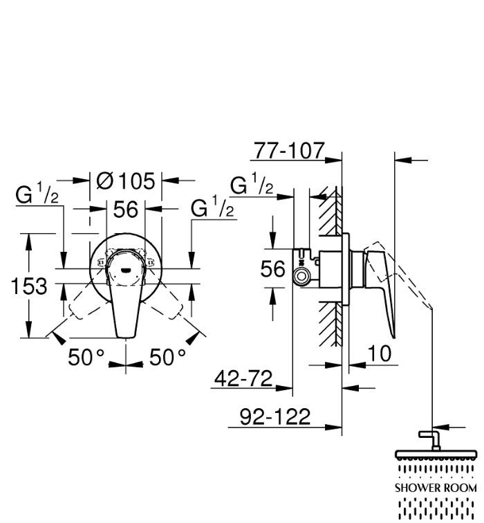 Готовый комплект для гигиенического душа Grohe BauEdge New из Tempesta-F (UA28512002)