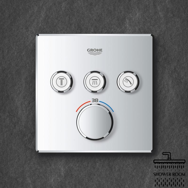 Зовнішня частина термостатичного змішувача для ванни Grohe Grohtherm SmartControl 29126000 для трьох споживачів