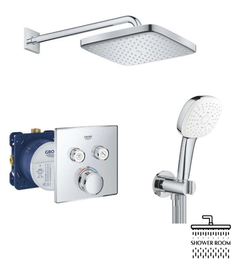 Душевая система Grohe Grohtherm SmartControl с Tempesta Cube 250 (UA26415003)