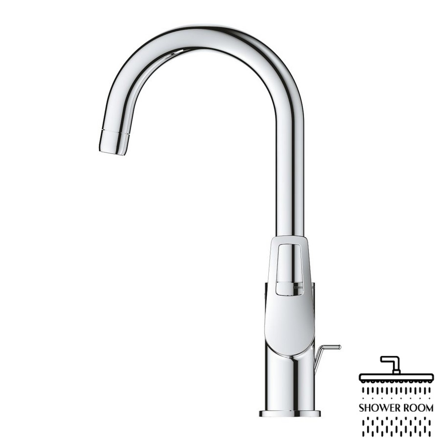 Змішувач для умивальника високий Grohe BauLoop New, хром (23763001)