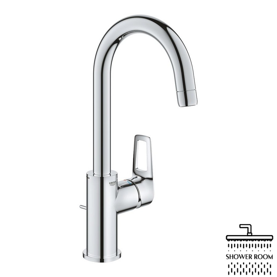 Змішувач для умивальника високий Grohe BauLoop New, хром (23763001)