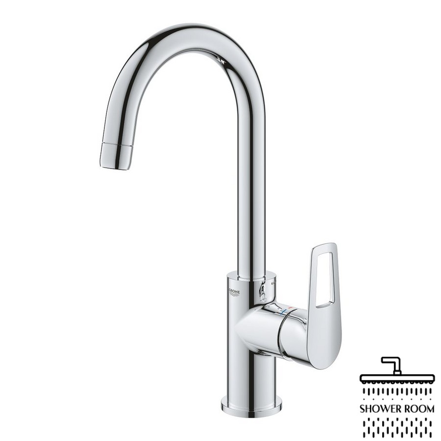 Змішувач для умивальника високий Grohe BauLoop New, хром (23763001)