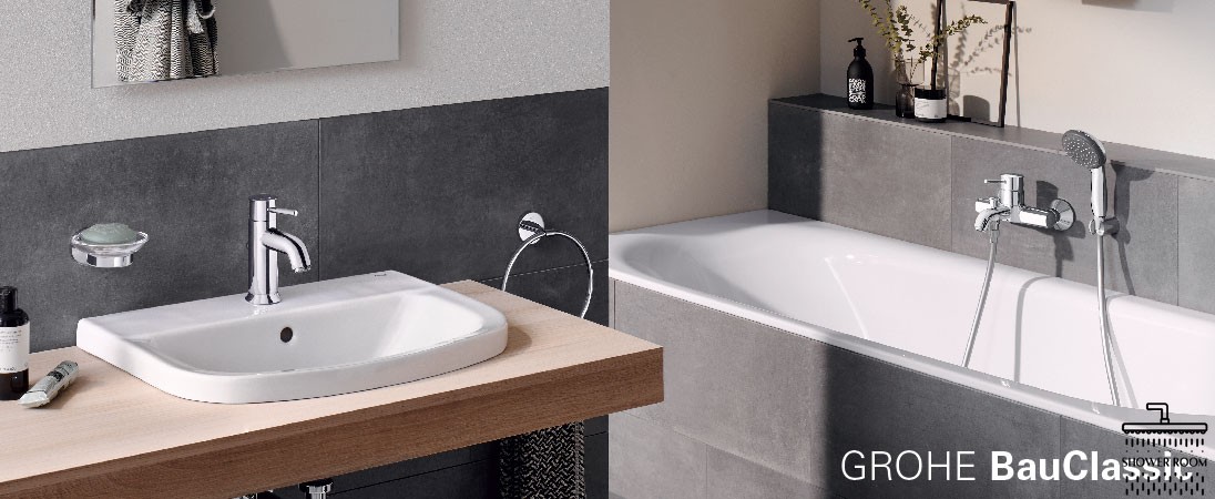 Змішувач для раковини Grohe BauClassic 23161000 з донним клапаном