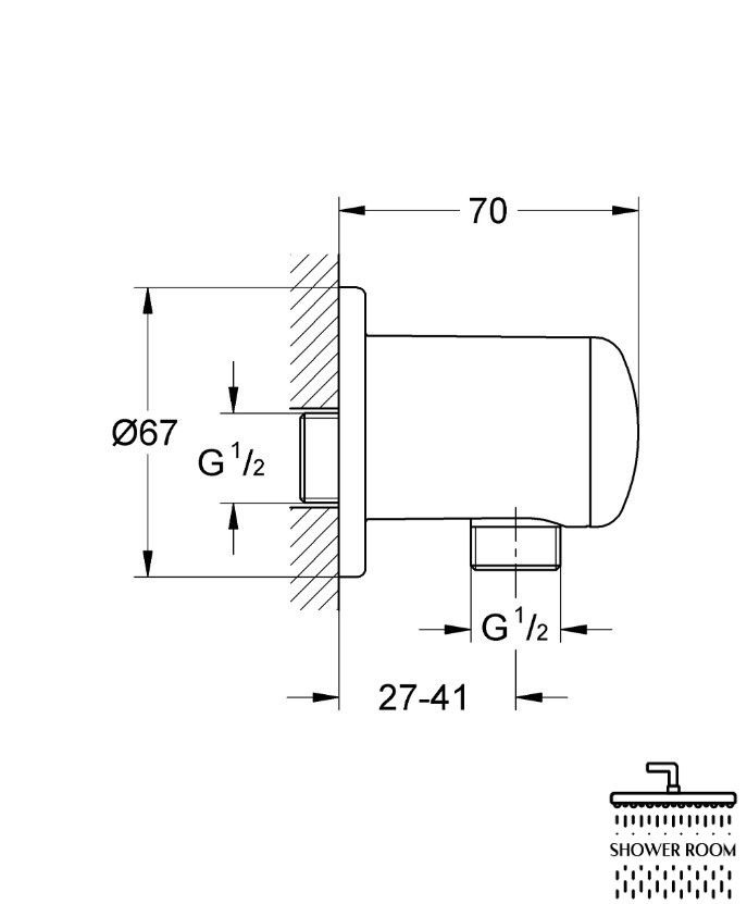 Душевая система скрытого монтажа со смесителем Grohe QuickFix Start&Vitalio Comfort 250 RU25183007