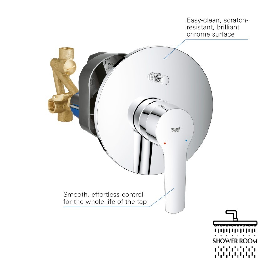 Душова система прихованого монтажу зі змішувачем Grohe QuickFix Start&Vitalio Comfort 250 UA25183007