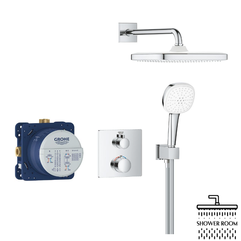 Душевая система скрытого монтажа Grohe Grohtherm Cube, хром (34871000)