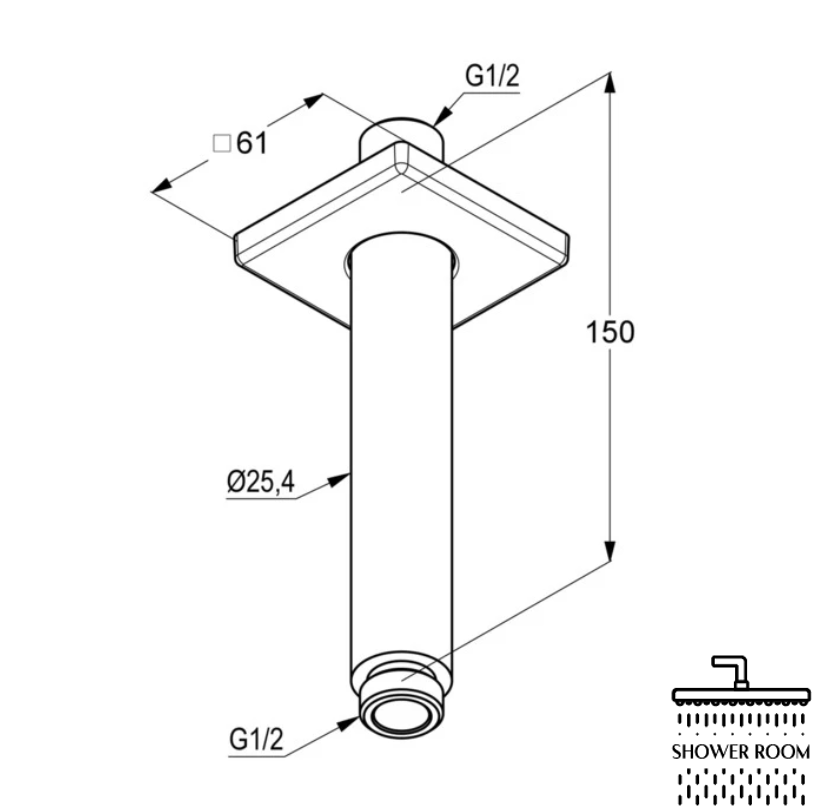 Душовий кронштейн Kludi DN 15 A-QA (6653591-00) білий