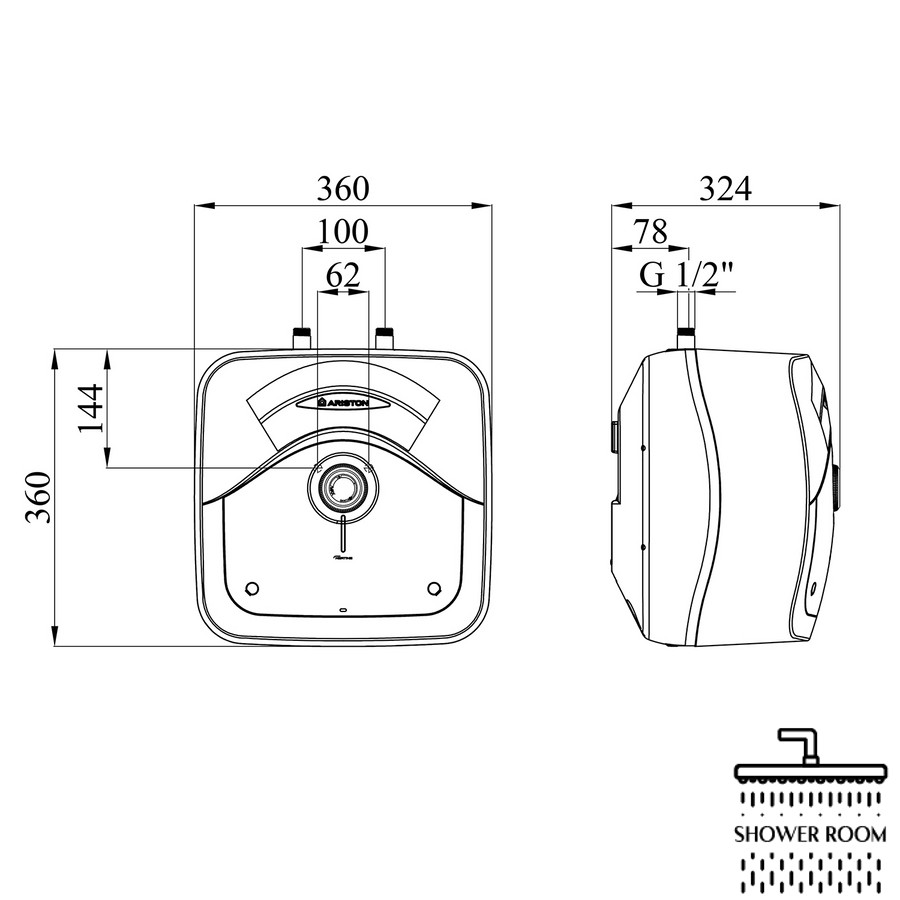 Водонагрівач Ariston Andris Rs 15U/3 з мокрим ТЕНом 3100634