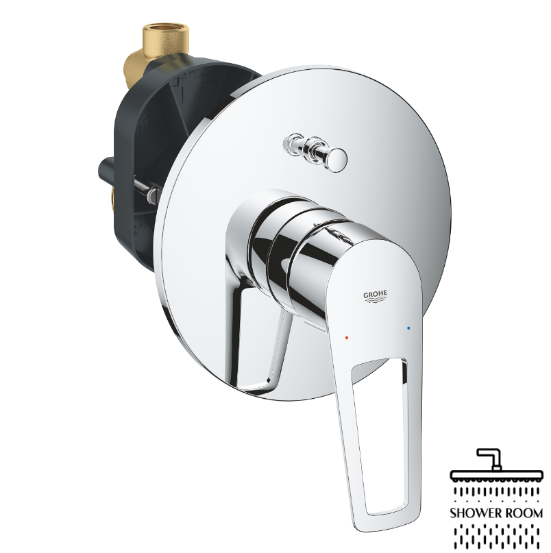 Комплект для душу Grohe BauLoop New прихованого монтажу, хром (UA2908100A)