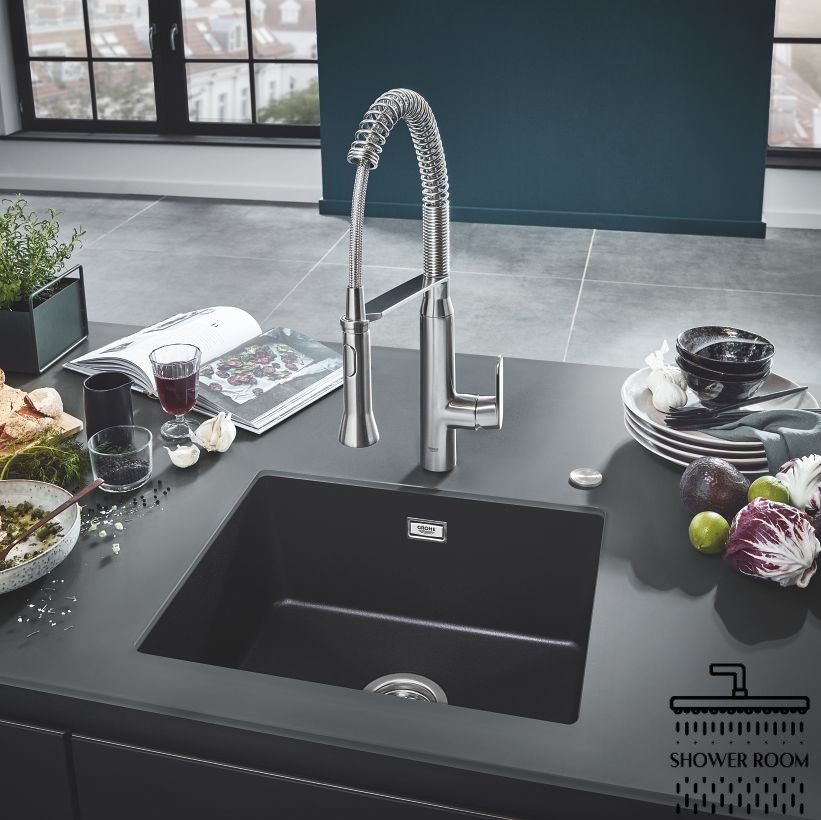 Кухонна мийка Grohe EX Sink K700 Undermount, чорна (31653AP0)