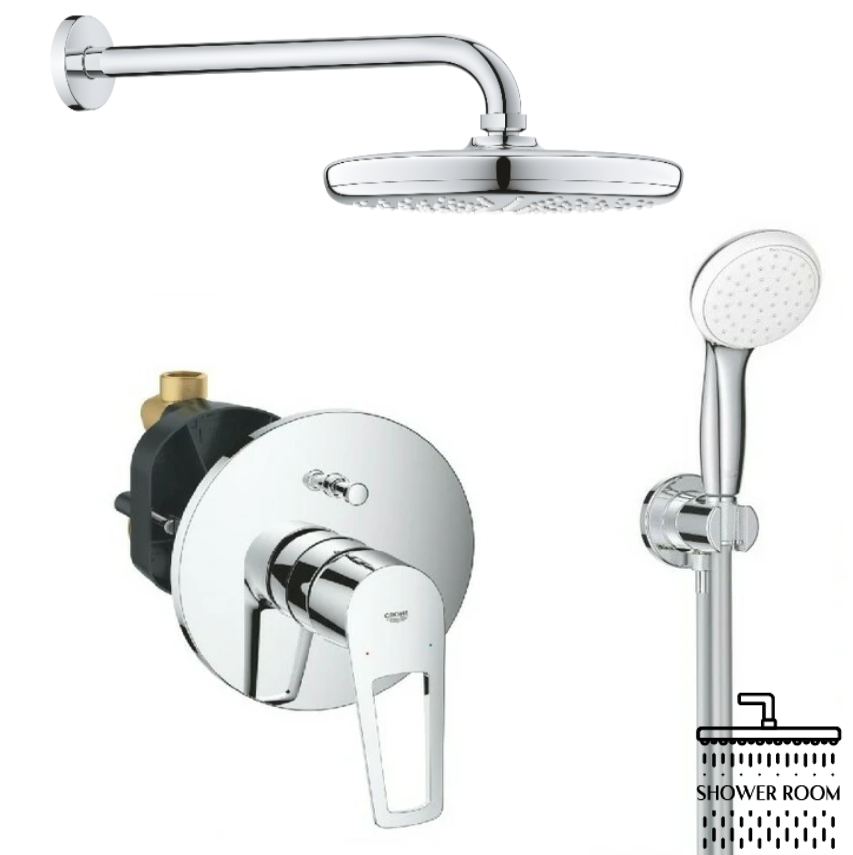 Комплект для душа Grohe BauLoop New скрытого монтажа, хром (UA2908100A)