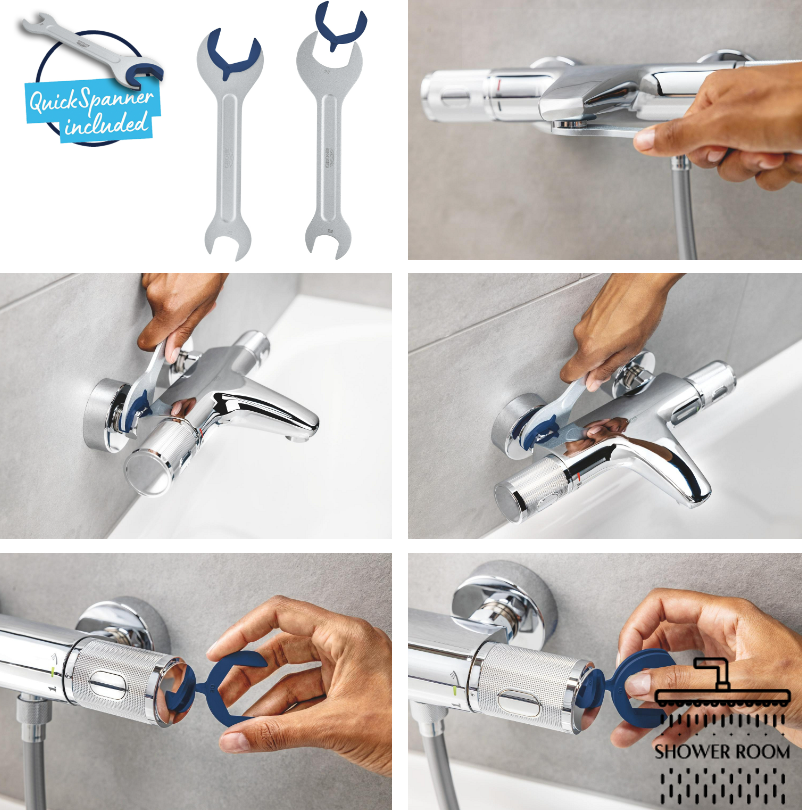 Термостат для душа с душевым гарнитуром Grohe QuickFix Precision Start (34597001)