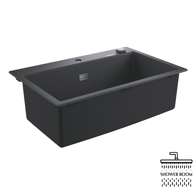 Кухонна мийка Grohe 780 x 510 мм, Granite Black (31652AP0)